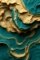 Overhead bird's-eye view of layered papier-mâché, rich deep teal, swirling textures and lines, mystic enchanting environment, gentle color contrasts, dreamlike ethereal quality, sculpted layers