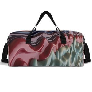 Liquid Flow 3D Sensory Art Duffel Bag– Textured, Grounding, and Neurodivergent-Friendly Designed Travel Duffel Bags Gym Tote Bag